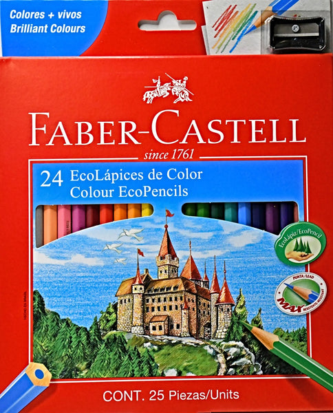 LÁPICES DE COLORES X24 FABER CASTELL..