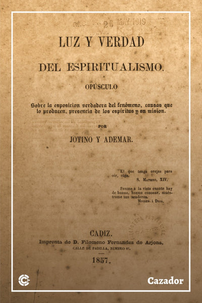 Luz y verdad del espiritualismo | Jotino y Ademar