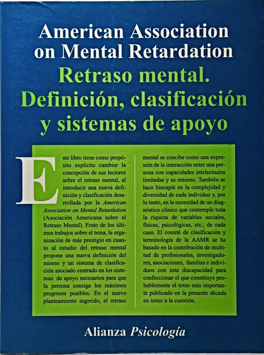 RETRASO MENTAL.. | AMERICAN ASSOCIATION ON METAL RETARDATION .