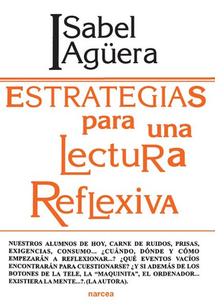 ESTRATEGIAS LECTURA REFLEXIVA.. | Isabel Agüera