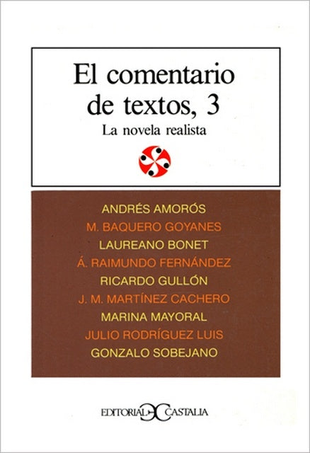 EL COMENTARIO DE TEXTOS, 3: LA NOVELA REALISTA.. | Emilio Alarcos Llorach