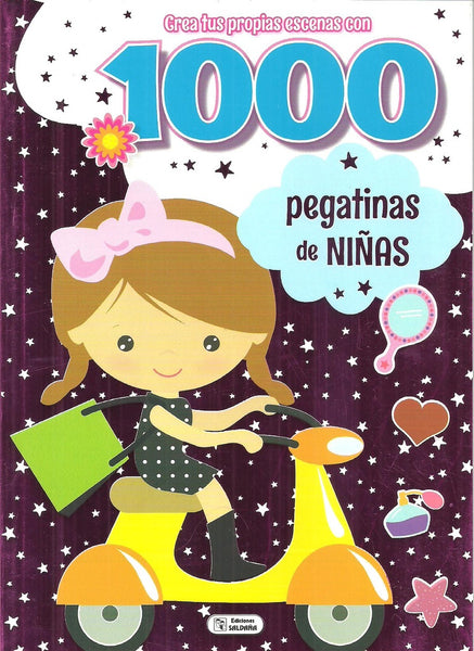 1000 PEGATINAS NIÑA MOTO