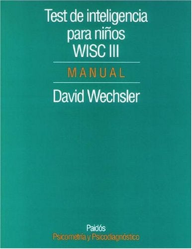 Test de inteligencia para niños WISC 3 | Wechsler-Castillo