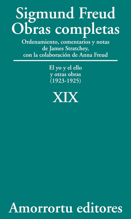 OBRAS COMPLETAS. VOLUMEN 19 (XIX).. | Sigmund Freud