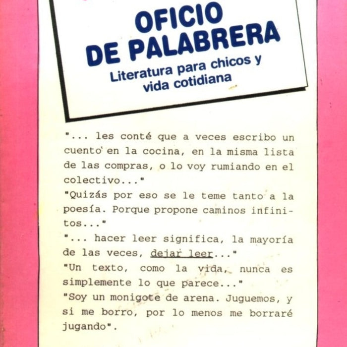 OFICIO DE PALABRERA | Laura Devetach