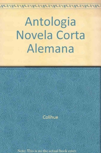 Antología de la novela corta alemana | Rotemberg-Aren-Vedda-Vedda-Aren-Rotemberg