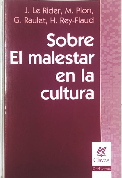 Sobre el malestar en la cultura | Plon-Le Rider-Raulet-Marengo