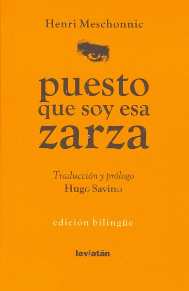 Puesto que yo soy esa zarza | Meschonnic, Savino