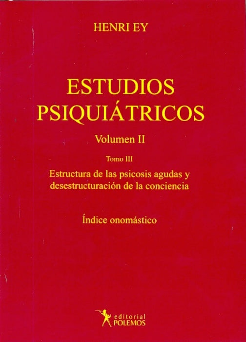 Estudios psiaquiatricos | Henri Ey