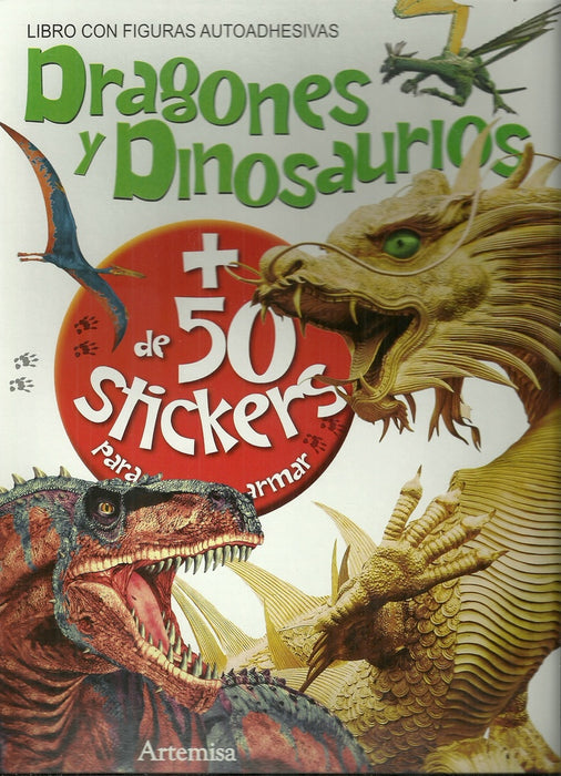 Dragones y Dinosaurios + 50 stickers para armar