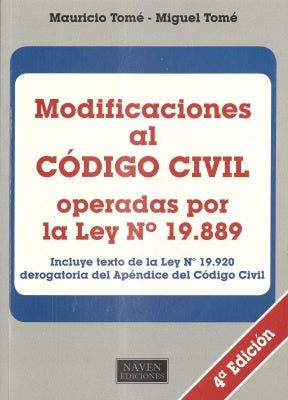 MODIFICACIONES AL CODIGO CIVIL.. | MAURICIO TOME