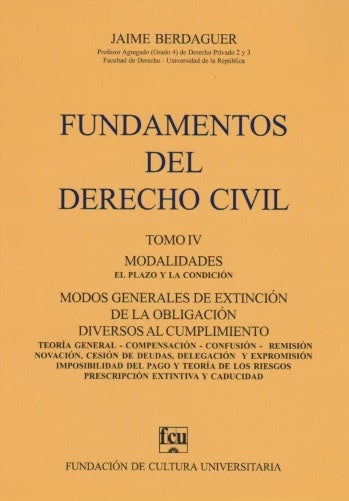 FUNDAMENTOS DEL DERECHO CIVIL IV | Jaime Berdaguer