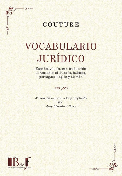 VOCABULARIO JURÍDICO. | Eduardo Juan Couture