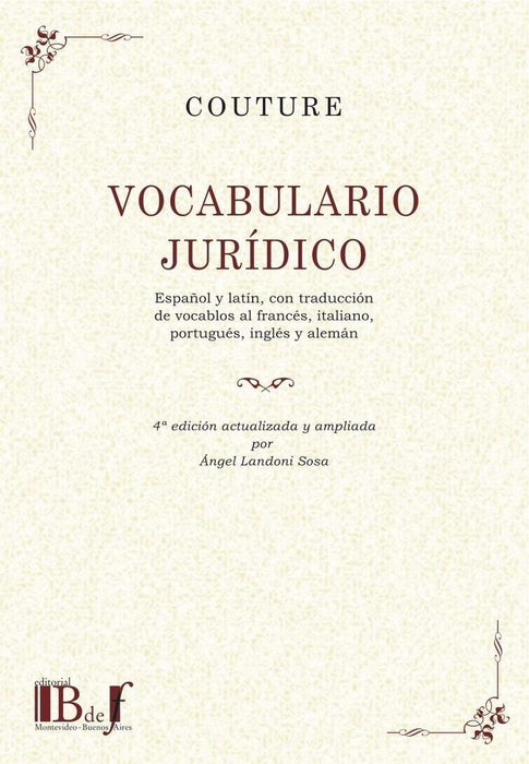 VOCABULARIO JURÍDICO. | Eduardo Juan Couture