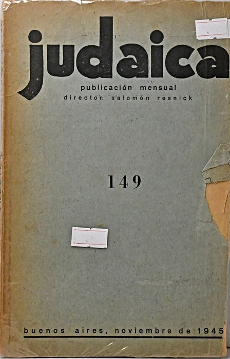 JUDAICA Nº 149.. | Salomón Resnick