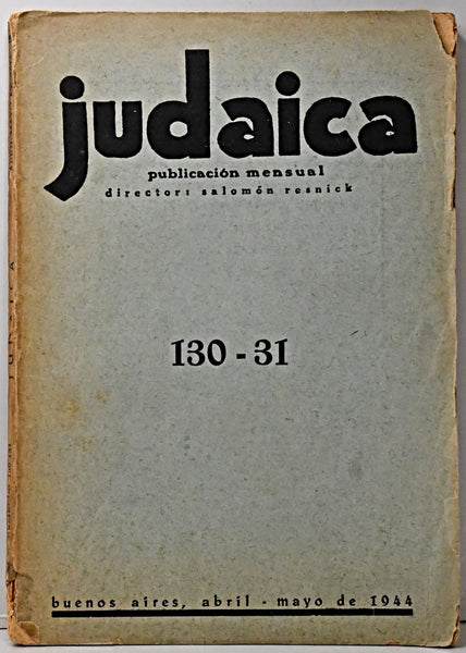 JUDAICA Nº 130-131.. | Salomón Resnick