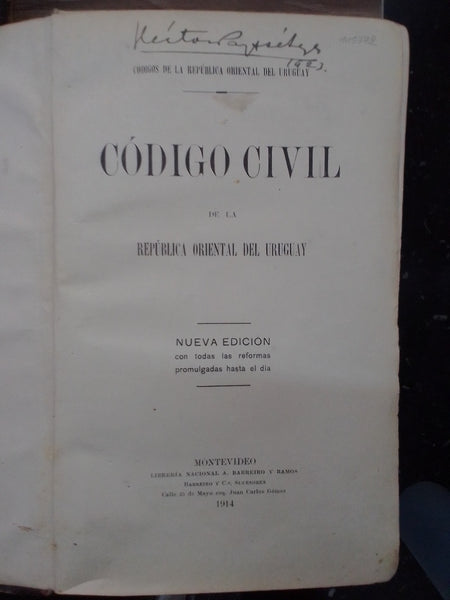 CÓDIGO CIVIL EDICIÓN 1914