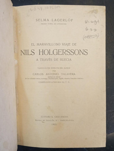 EL MARAVILLOSO VIAJE DE NILS HOLGERSSON A TRAVÉS DE SUECIA | Selma Lagerlöf