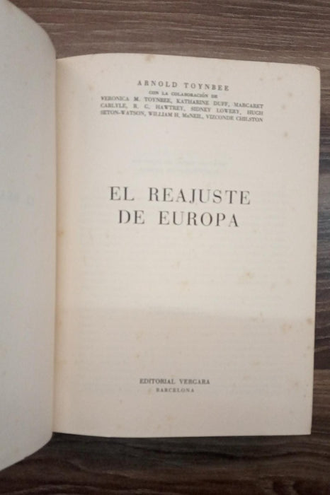 EL REAJUSTE DE EUROPA | ArnoldJoseph Toynbee