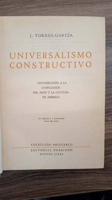 UNIVERSALISMO CONSTRUCTIVO -  1RA EDICIÓN  | JOAQUÍN TORRES GARCIA