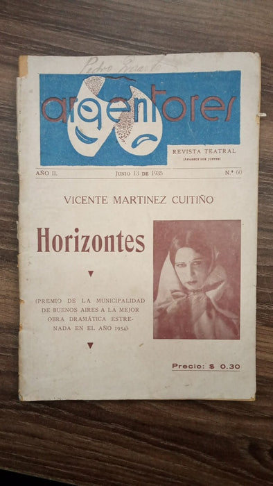 ARGENTORES - REVISTA TEATRAL | VICENTE MARTÍNEZ CUITIÑO