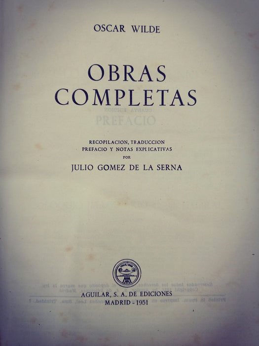 OBRAS COMPLETAS OSCAR WILDE.. | Oscar Wilde