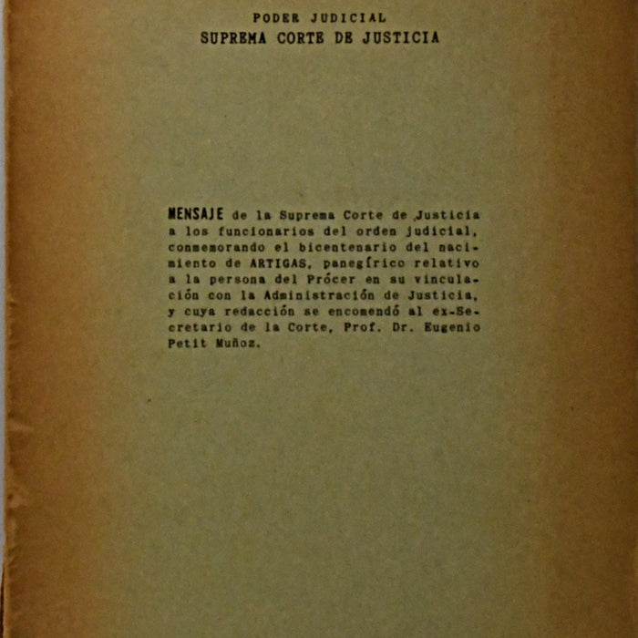 MENSAJE DE LA SUPREMA CORTE DE JUSTICIA A LOS DUNCIONARIOS DEL ORDEN JUDICIAL.. | SUPREMA CORTE DE JUSTICIA