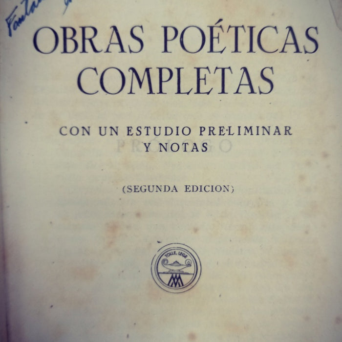 OBRAS POÉTICAS COMPLETAS DE ESPRONCEDA.. | José De Espronceda