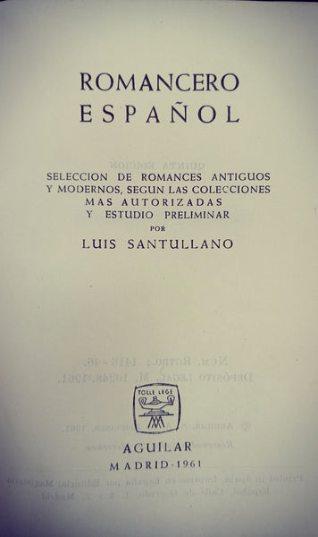 ROMANCERO ESPAÑOL..