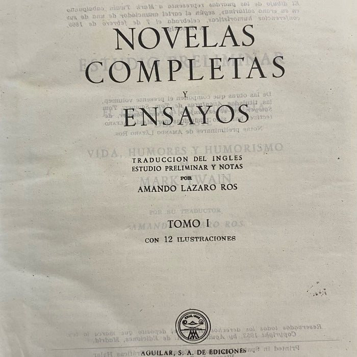 NOVELAS COMPLETAS Y ENSAYOS - M.TWAIN.. | MARK TWAIN