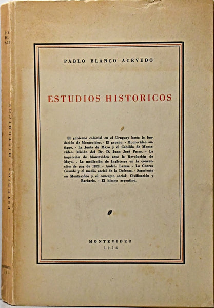 ESTUDIOS HISTORICOS.. | Pablo  Blanco Acevedo