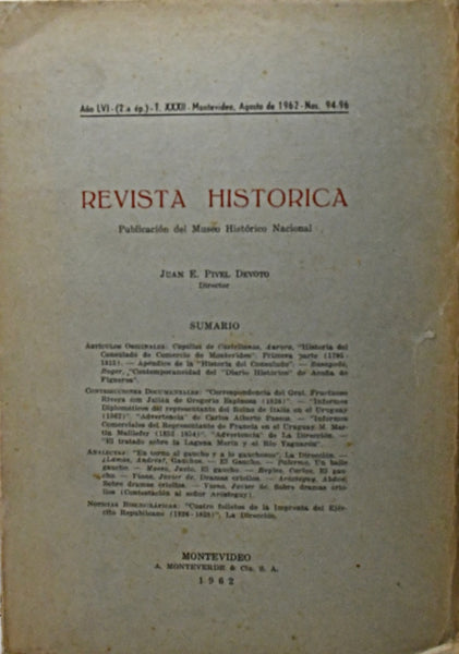 REVISTA HISTORICA.. | JUAN E. PIVEL DEVOTO