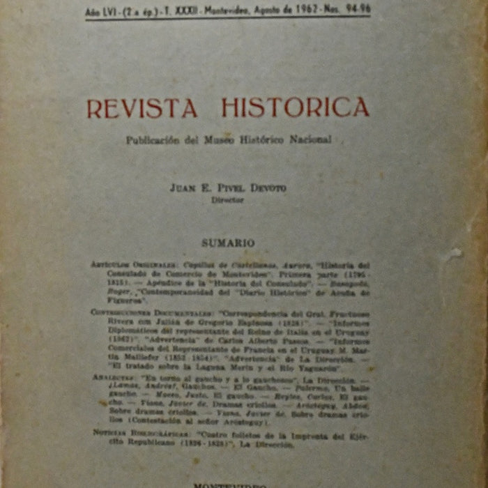 REVISTA HISTORICA.. | JUAN E. PIVEL DEVOTO